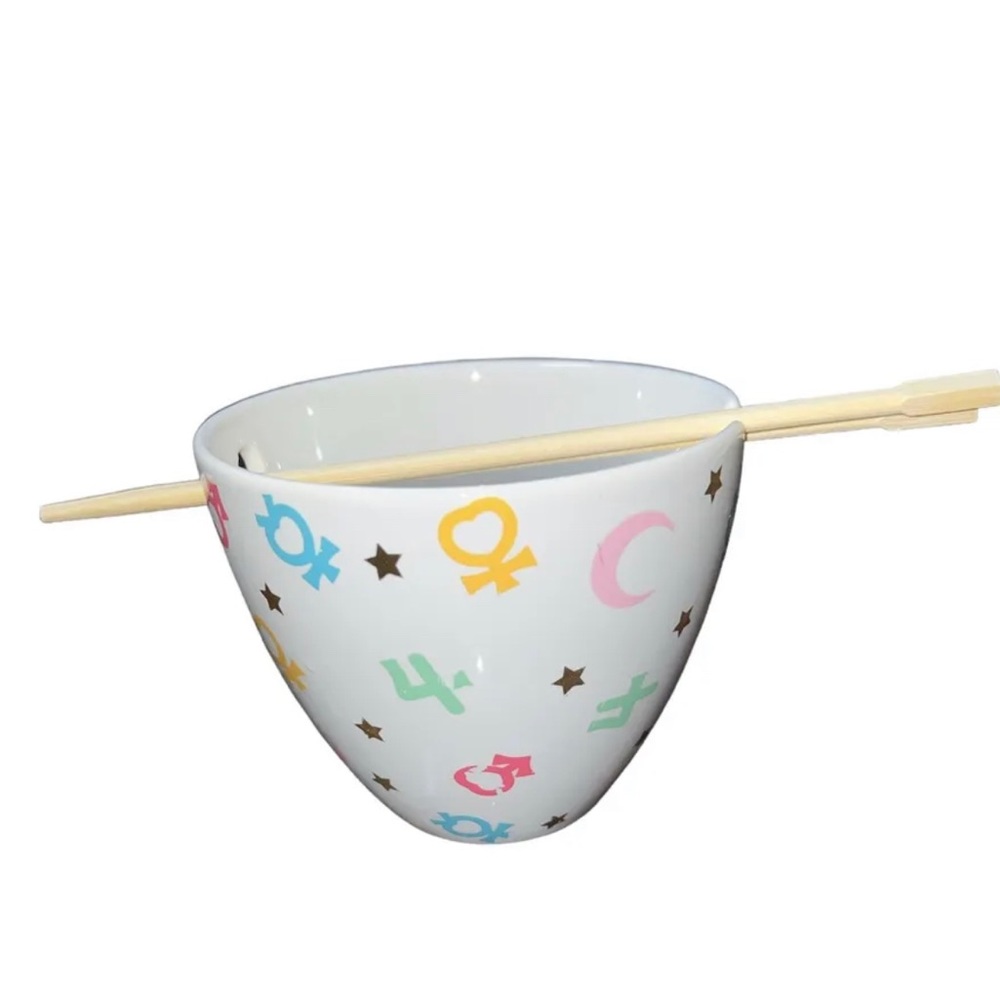 Sailor Moon Anime Symbols Ceramic Ramen Bowl